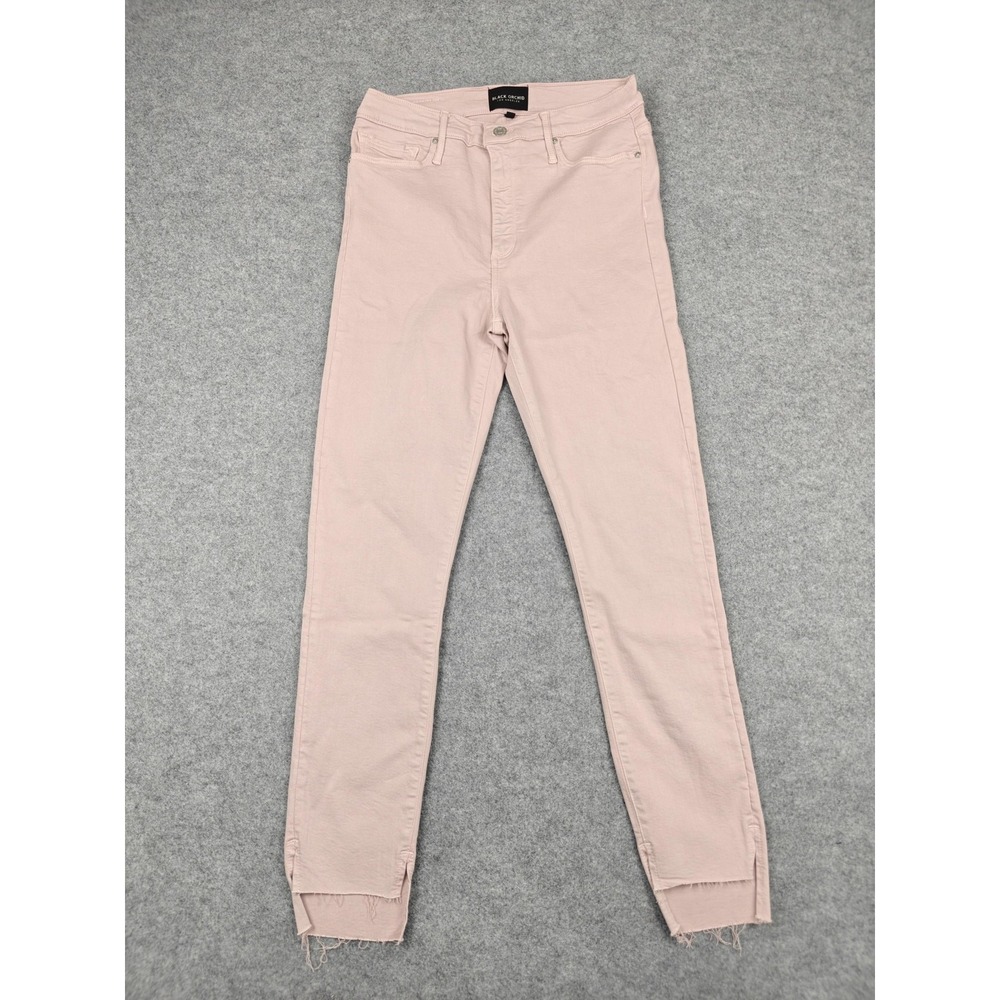 Black Orchid Miranda Off Step Jeans Womens 30 Pink High Rise Skinny 30x29